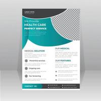 Healthcare Medical Flyer template with Photo Space vector