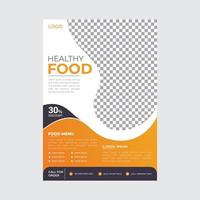 Modern food Menu flyer for Restaurant with Photo Space vector