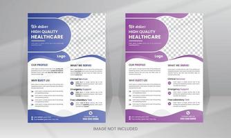 Healthcare Medical Flyer template with Photo Space vector