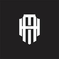 MH Logo monogram design template vector