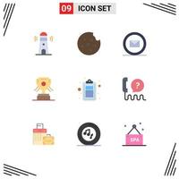 Flat Color Pack of 9 Universal Symbols of test education online document ireland Editable Vector Design Elements