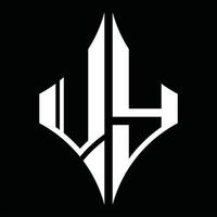VY Logo monogram with diamond shape design template vector