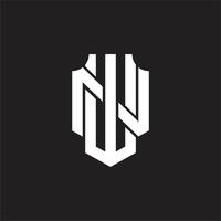WN Logo monogram design template vector