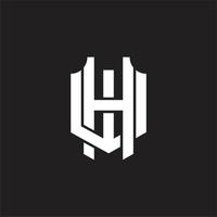 HW Logo monogram design template vector