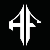 AF Logo monogram with diamond shape design template vector