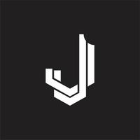 plantilla de diseño de monograma de logotipo jj vector