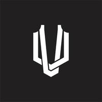 VU Logo monogram design template vector
