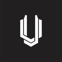 UU Logo monogram design template vector