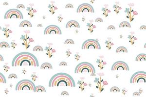 Cute botanical floral seamless patterns vector design It's a form created by freehand merging. Create beautiful fabric patterns designed for print used in the ,wallpaper,paper,fabric,