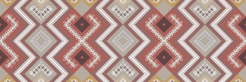 Ethnic Aztec Ikat Seamless Pattern Textile ikat damask seamless pattern digital vector design for Print saree Kurti Borneo Fabric Aztec brush symbols swatches designer