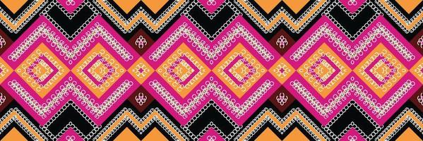 étnico azteca ikat patrón sin costuras textil ikat azteca patrón sin costuras diseño de vector digital para imprimir saree kurti borneo tela azteca cepillo símbolos muestras elegante