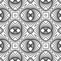 Wavy 3D lines abstract seamless pattern. on a white background. Geometric shapes from the black lines. vector