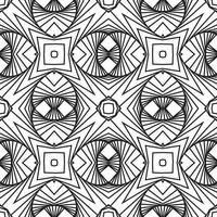 Wavy 3D lines abstract seamless pattern. on a white background. Geometric shapes from the black lines. vector