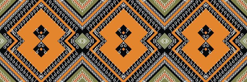 Ikat Seamless Pattern  ikat triangle batik textile seamless pattern digital vector design for Print saree Kurti Borneo Fabric border brush symbols swatches party wear