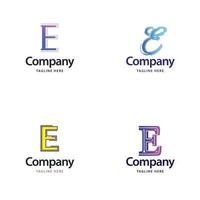 Letter E Big Logo Pack Design Creative Modern logos design for your business vector