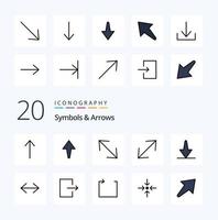 20 Symbols  Arrows Line Filled Color icon Pack like repeat arrow arrow send arrow vector