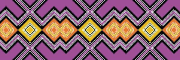 Ethnic pattern design of the Philippines. traditional patterned old saree dress design It is a pattern created by combining geometric shapes. Design for print. Using in the fashion industry. vector