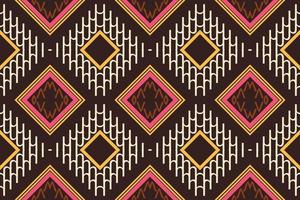 Ethnic Aztec Ikat Seamless Pattern Textile ikat background seamless pattern digital vector design for Print saree Kurti Borneo Fabric Aztec brush symbols swatches party wear
