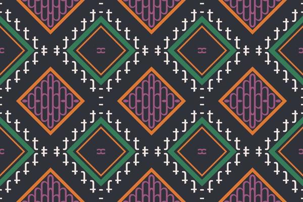 Ethnic Aztec Ikat Seamless Pattern Textile ikat background seamless pattern digital vector design for Print saree Kurti Borneo Fabric Aztec brush symbols swatches designer