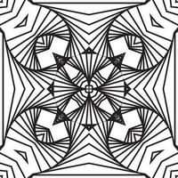 Monochrome Seamless 3D Stripe Pattern on a white background. Geometric shapes from the black lines. vector
