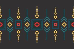 Ethnic border Ikat Seamless Pattern Textile ikat Aztec seamless pattern digital vector design for Print saree Kurti Borneo Fabric border brush symbols swatches designer
