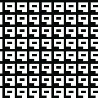 Black and White Vector seamless pattern. Modern stylish abstract texture. Repeating geometric braided lines from rectangular tiles.