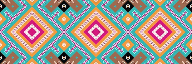 Ethnic Aztec Ikat Seamless Pattern Textile ikat design seamless pattern digital vector design for Print saree Kurti Borneo Fabric Aztec brush symbols swatches stylish