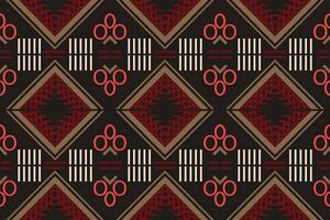Ethnic Pattern vector. Ikat Seamless embroidery, Ikat Seamless folk embroidery, Ikat Seamless folk embroidery, traditional patterned vector It is a pattern created by combining geometric shapes.