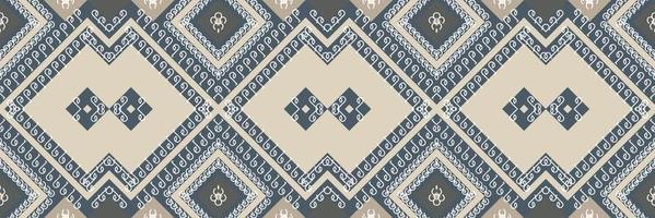 Ikat Seamless Pattern  ikat triangle batik textile seamless pattern digital vector design for Print saree Kurti Borneo Fabric border brush symbols swatches stylish