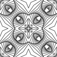 ilustración vectorial 3d monocromática. sobre un fondo blanco. formas geométricas de las líneas negras. vector