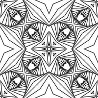 Monochrome 3D Vector illustration. on a white background. Geometric shapes from the black lines.