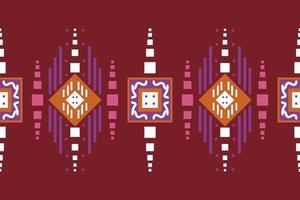 Ethnic border Ikat Seamless Pattern Textile ikat chevron seamless pattern digital vector design for Print saree Kurti Borneo Fabric border brush symbols swatches stylish