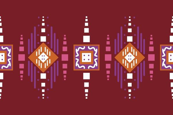 Ethnic border Ikat Seamless Pattern Textile ikat chevron seamless pattern digital vector design for Print saree Kurti Borneo Fabric border brush symbols swatches stylish