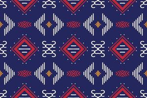 Ethnic Pattern vector. Ikat Seamless embroidery, traditional patterned Native American art It is a pattern created by combining geometric shapes. Design for print. Using in the fashion industry. vector