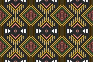 Ethnic Aztec Ikat Seamless Pattern Textile ikat print seamless pattern digital vector design for Print saree Kurti Borneo Fabric Aztec brush symbols swatches designer