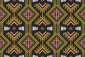 étnico azteca ikat patrón sin costuras textil ikat imprimir patrón sin costuras diseño de vector digital para imprimir sari kurti borneo tela azteca cepillo símbolos muestras diseñador