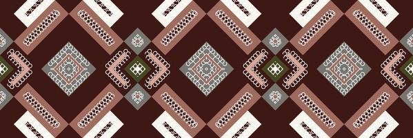 Ikat Seamless Pattern  ikat vector batik textile seamless pattern digital vector design for Print saree Kurti Borneo Fabric border brush symbols swatches designer