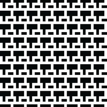 Modern geometric background. Abstract Black and White Vector seamless pattern. Modern stylish abstract texture. Repeating geometric tiles from striped elements