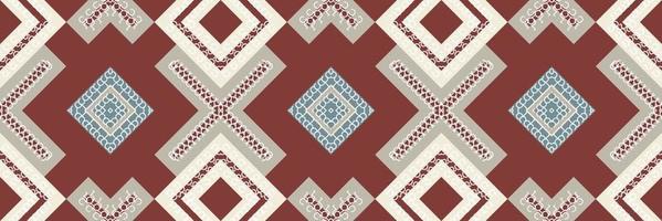 Ikat Seamless Pattern  ikat vector batik textile seamless pattern digital vector design for Print saree Kurti Borneo Fabric border brush symbols swatches stylish
