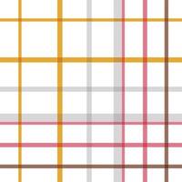 check tartan pattern fabric design texture is made with alternating bands of coloured pre dyed threads woven as both warp and weft at right angles to each other. vector