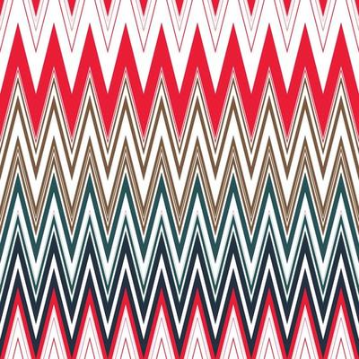 Vintage popular zigzag chevron pattern digital art print summer party backdrop design