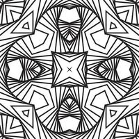 Monochrome 3D visual effect, the illusion of movement, on a white background. Geometric shapes from the black lines. vector