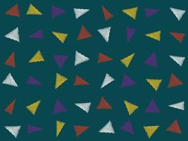 Freehand Triangle Dotted fabric Seamless Pattern Design Geometric boho texture vector illustrations background.