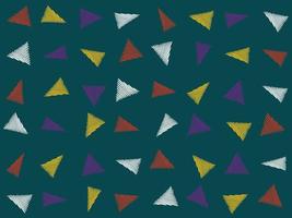 Freehand Triangle Dotted fabric Seamless Pattern Design Geometric boho texture vector illustrations background.