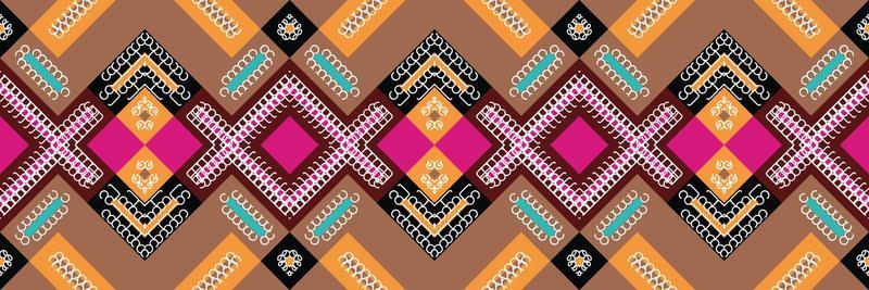 Ethnic Aztec Ikat Seamless Pattern Textile ikat floral seamless pattern digital vector design for Print saree Kurti Borneo Fabric Aztec brush symbols swatches designer