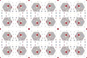 formas geométricas de estilo patrón sin costuras consiste en un poliedro como un triángulo cuadrado circular utilizado en la industria textil, patrón de tela, papel, papel tapiz, portada de libro vector