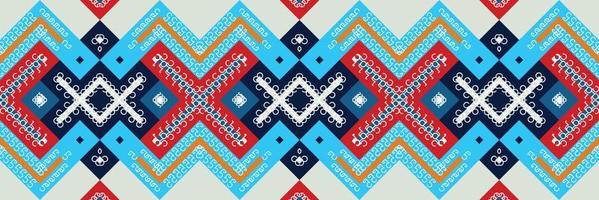 Pattern simple ethnic design in the Philippines. traditional patterned old saree dress design It is a pattern created by combining geometric shapes. Design for print. Using in the fashion industry. vector