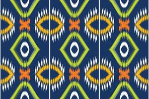 étnico ikat raya batik textil patrón sin costuras diseño vectorial digital para imprimir saree kurti borde de tela símbolos de pincel muestras ropa de fiesta vector