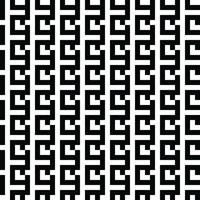 Abstract Monochrome Minimalist vector seamless pattern. Minimalist stylish abstract texture. Repeating geometric braided lines from rectangular tiles.