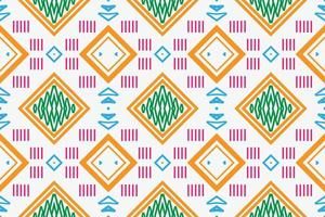 Ethnic pattern background. Traditional ethnic pattern design It is a pattern created by combining geometric shapes. Design for print. Using in the fashion industry. vector